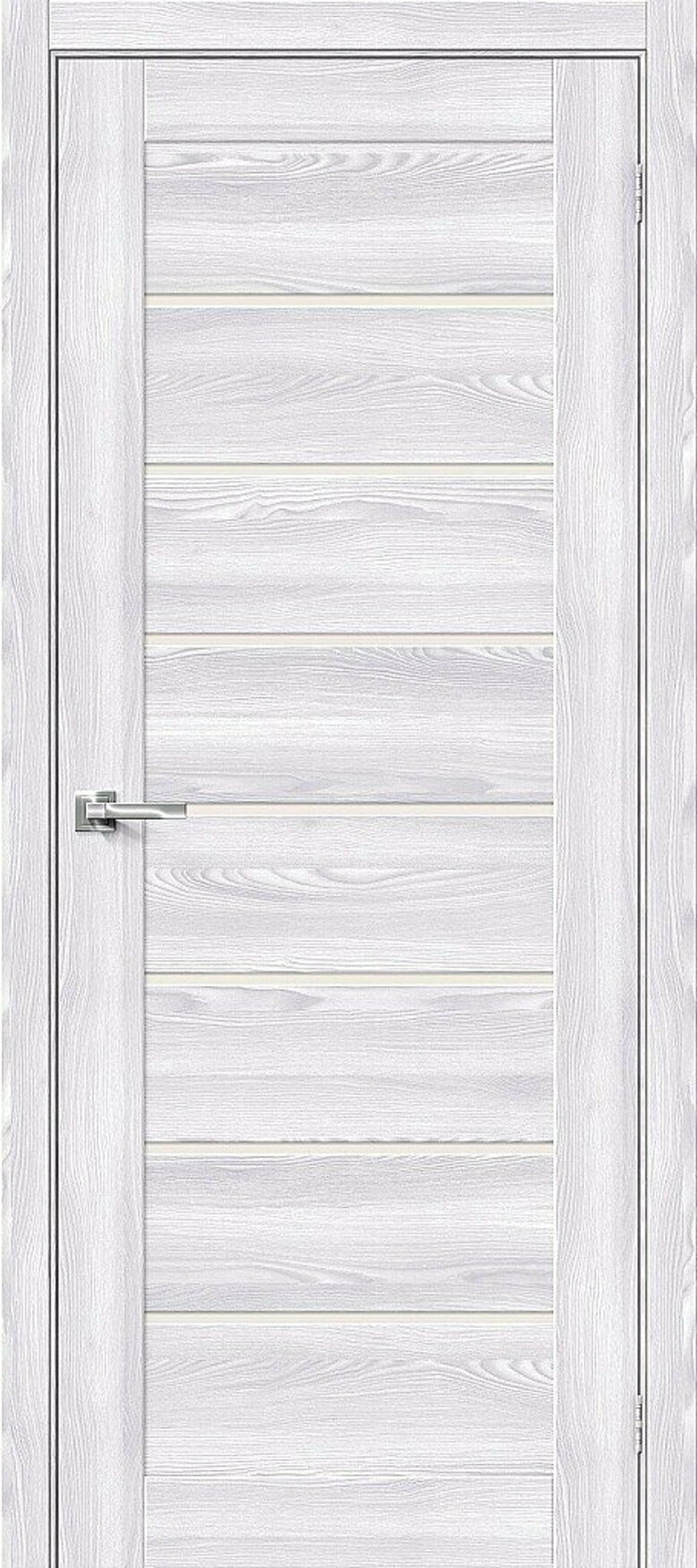 Межкомнатная дверь экошпон Браво-22 Ривьера Айс стекло Magic Fog (матовое)