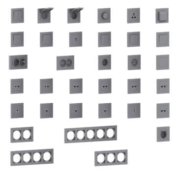 Рамка 5-я,  матовый серый,  серия A07