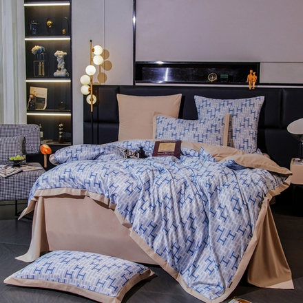 КПБ Сатин MS на резинке MSR003, Евро, 4 наволочки, простынь 160*200*30