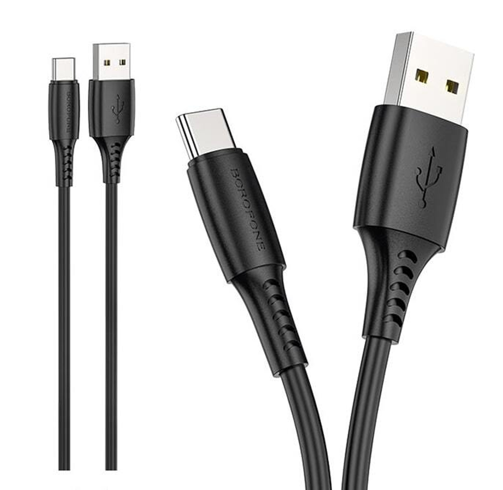 Кабель USB - TypeC BOROFONE BX40 (черный) 1м, ароматизированный, без упаковки