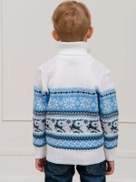 Свитер вязаный с оленями новогодний