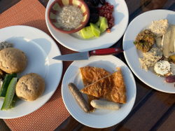 🏆Два Кухонных ножа Alexander M AUS-8 Red G10