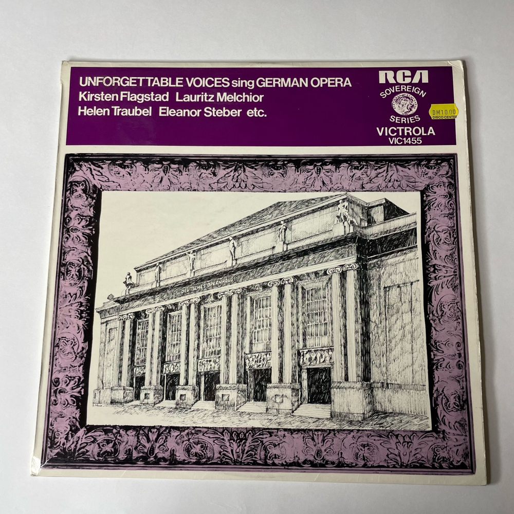 Винтажная виниловая пластинка LP Сборник Оперы Unforgettable Voices Sing German Opera (Англия 1969)