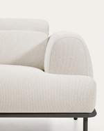 3-местный диван Aurum цвета экрю с откидывающимся подголовником