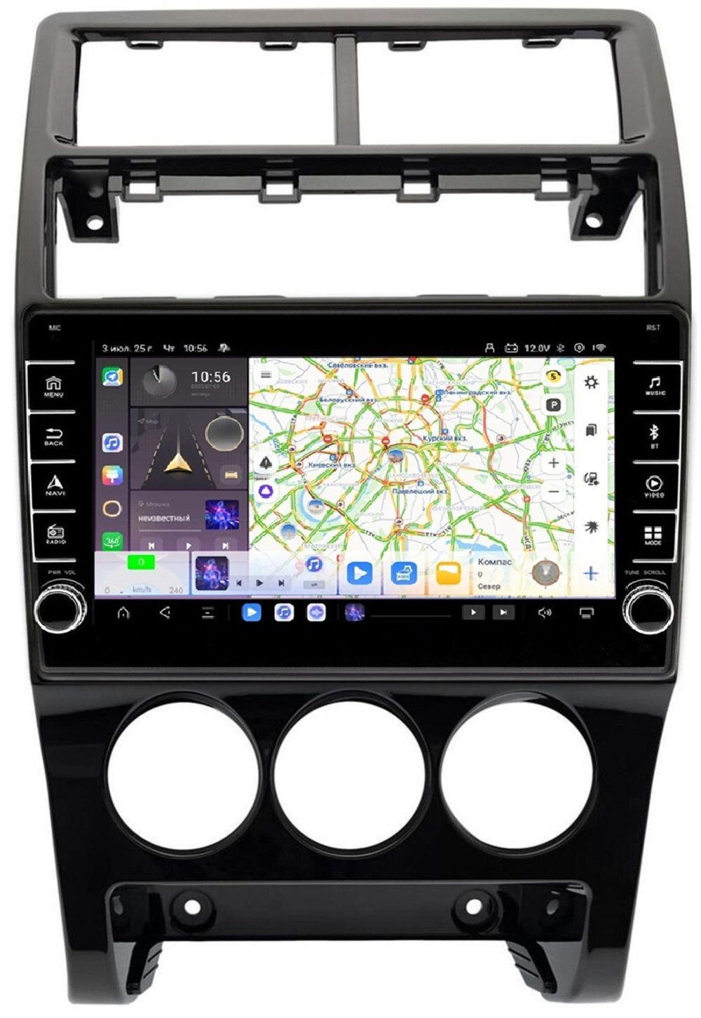 Магнитола для Lada Priora 2013-2018 - Carmedia SF-9066-3 (кнопки и крутилки) Android 13, TS20, 6+128Гб, CarPlay, 4G SIM-слот