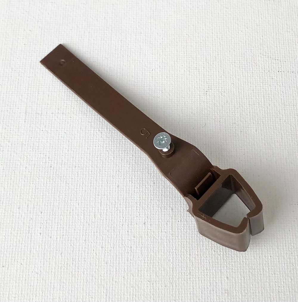 Кронштейн для второй направляющей d35 мм (хомут), цвет коричневый