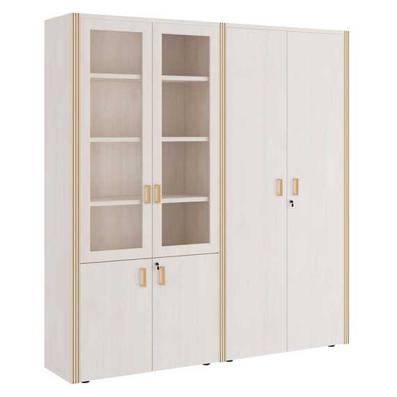 Композиция 1 Шкаф для бумаг с гардеробом 195x42x206