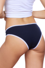 Женские трусы-слипы из хлопковой ткани (Размер: XXL) (Цвет: синий)