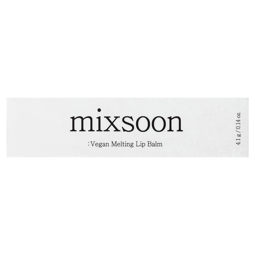 Mixsoon, Веганский тающий бальзам для губ, 01 прозрачный, 4,1 г (0,14 унции)