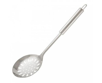 Шумовка нержавеющая сталь, 33,5*11,2см, овальная ручка, подвес, Mallony