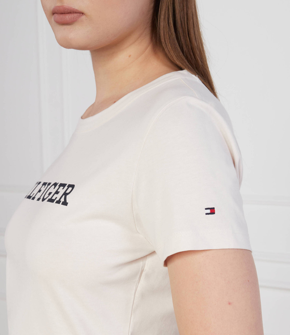 Футболка MONOTYPE PRINT C-NK SS Tommy Hilfiger - экрю(WW0WW38872)