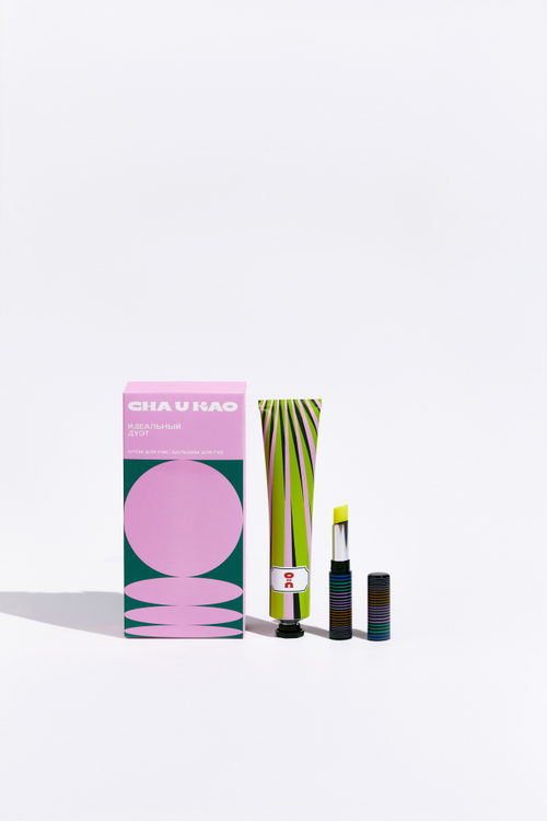 CHA U KAO Бьюти бокс Идеальный дуэт. Крем для рук и бальзам для губ