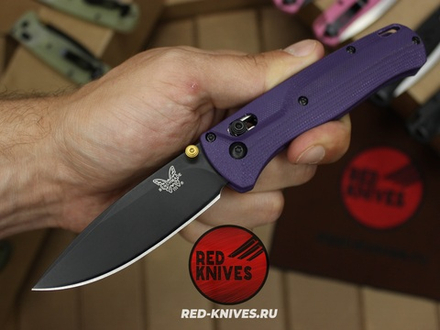 Нож Benchmade 535 Bugout G10 A+++ - фиолет рук., черный клинок RK/Н55