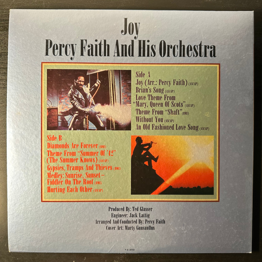 Percy Faith And His Orchestra – Joy (Япония 1972г.)