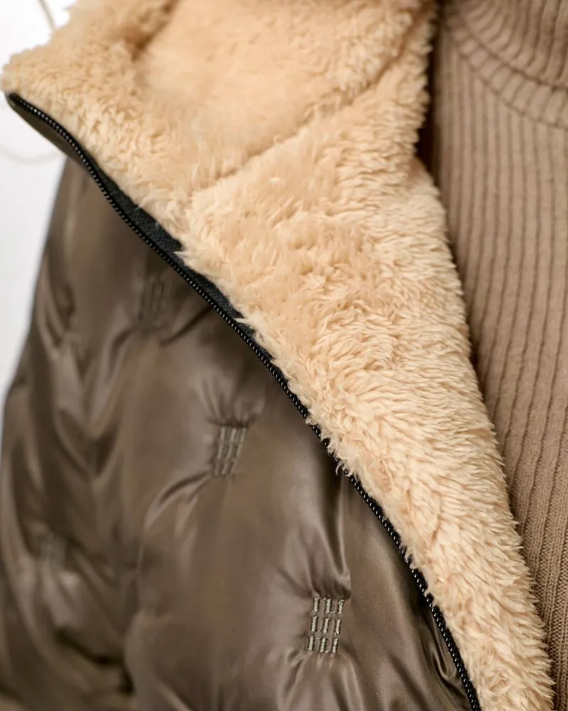 Куртка с мехом УК-4431-1 Фабрика Моды