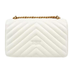 Сумка Pinko Love Icon Quilted Chain Sheepskin Shoulder Bag Mini White, 1P22UL-A03Z-Z14Q