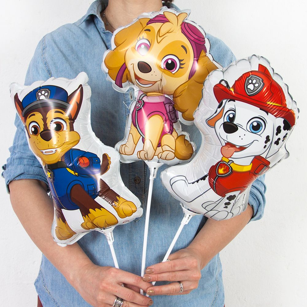 Шар (14''/36 см) Мини-фигура, Щенячий патруль, Гончик Чейз, 1 шт.