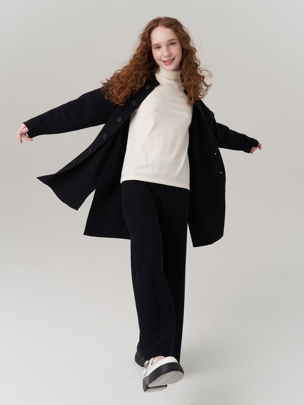 Кардиган для девочки в школу AT990 черный