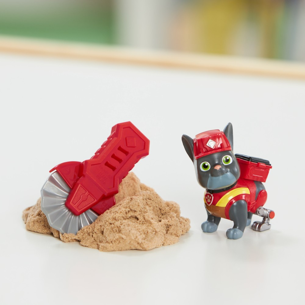 Psi Patrol - Фигурки щенков 2-PACK Rubble & Crew + песочная кинетическая песочница Kinetic Sand 20141514