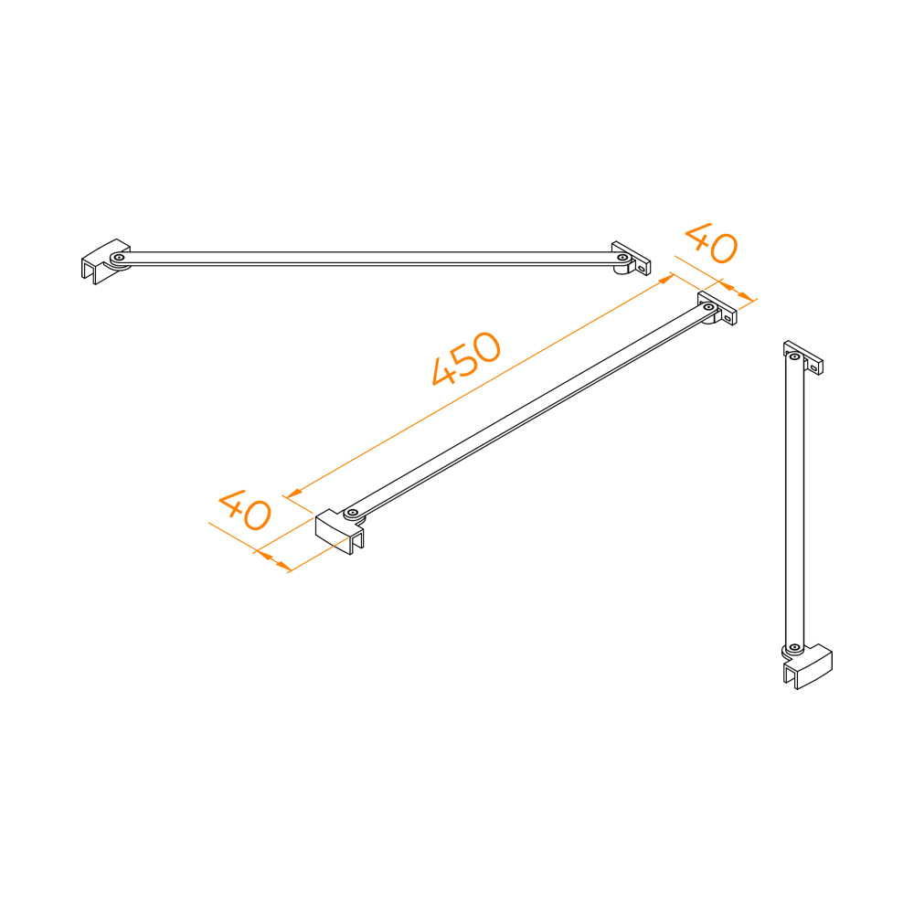 Штанга держатель RGW O-206B Черный