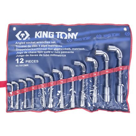 Цена на KING TONY (1812MR) Набор торцевых Г-образных ключей, 8-24 мм, 12 предметов