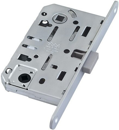 Замок с магнитной защелкой AGB ПОЛАРИС B06102.50.34  WC мат.хром без ответ/пл