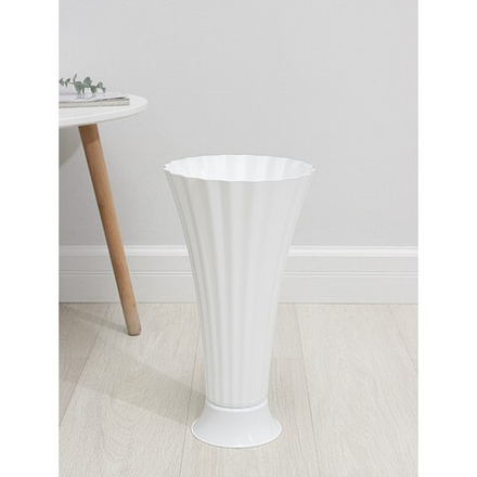 Ваза для цветов, 5 л, d=21.5 см, h=40.5 см, пластиковая, белая