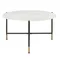 Кофейный стол Etla Ø80х45 см, белая керамика