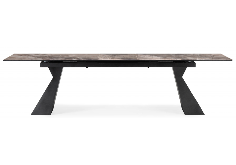 Стол стеклянный Woodville Денхольм 240(290)х100х75 каталония, черный