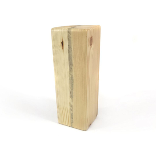 Кирпич для йоги полукруглый деревянный лак