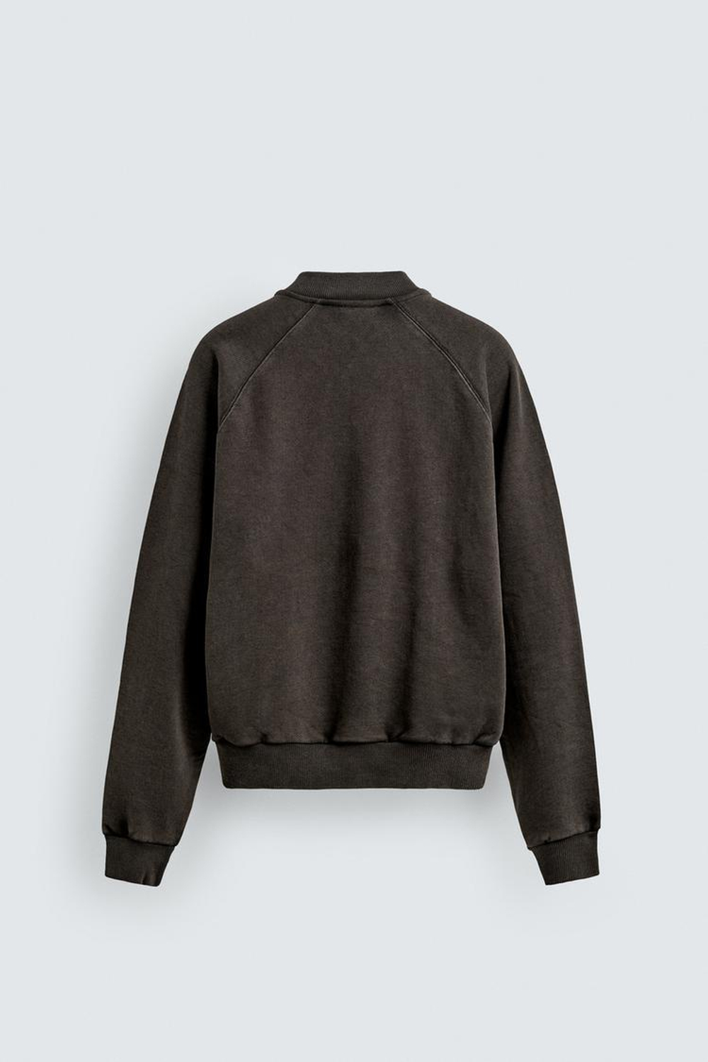 ZARA БОМБЕР С ЭФФЕКТОМ ПОТЕРТОСТИ, КОРИЧНЕВЫЙ