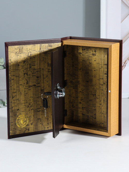 Сейф шкатулка книга кожа "Государева казна" 26х17х5 см 1202433