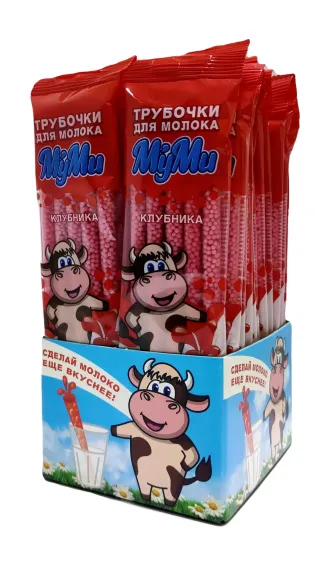 Трубочки для молока МуМи МуМи клубника