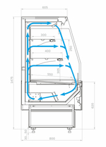 Холодильная витрина Carboma PRAIA 2 GC85 VM 1,25-2 Горка с боковинами