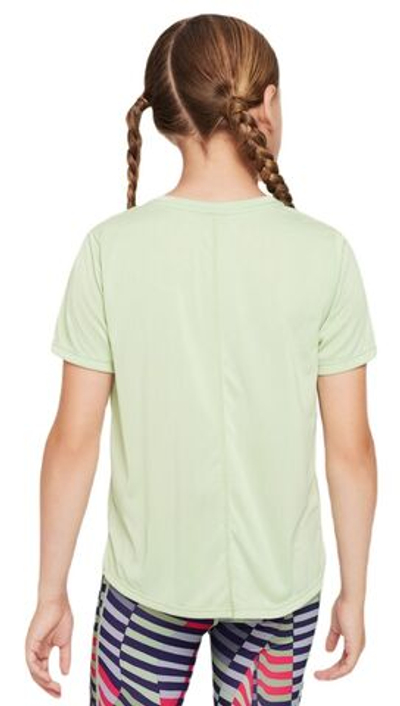 Футболка для девочки теннисная Nike Dri-Fit One Short Sleeve Top GX - honeydew/white