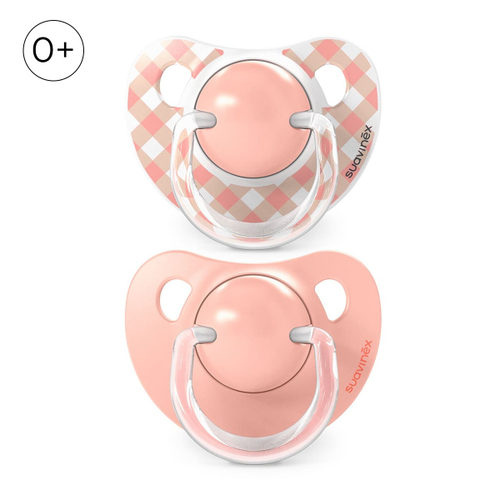 Набор анатомических пустышек Suavinex розовый, 0-6 мес, 2 шт