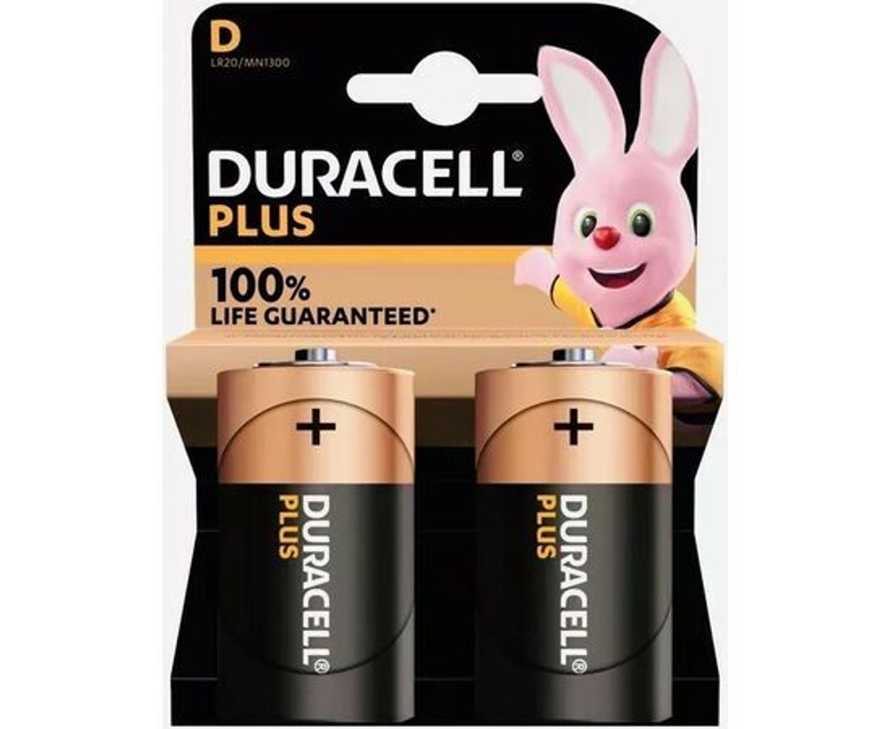 Элемент питания Duracell Plus LR20/373/D BL2