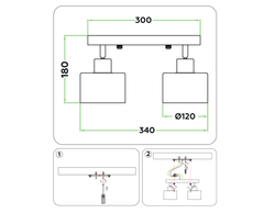 Ambrella Настенно-потолочный спот в стиле лофт Loft TR8141