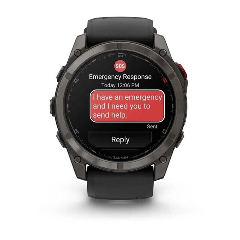 Умные часы Garmin Fenix 8 Pro 51mm, Amoled/Sapphire, Carbon Grey DLC Titanium wiht Black/Pebble Gray silicon Band (010-03199-01)
