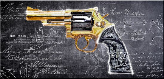 Картина на стекле Револьвер