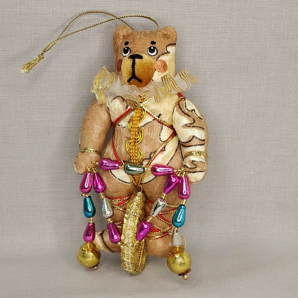 Ёлочная игрушка Медведь на колесе