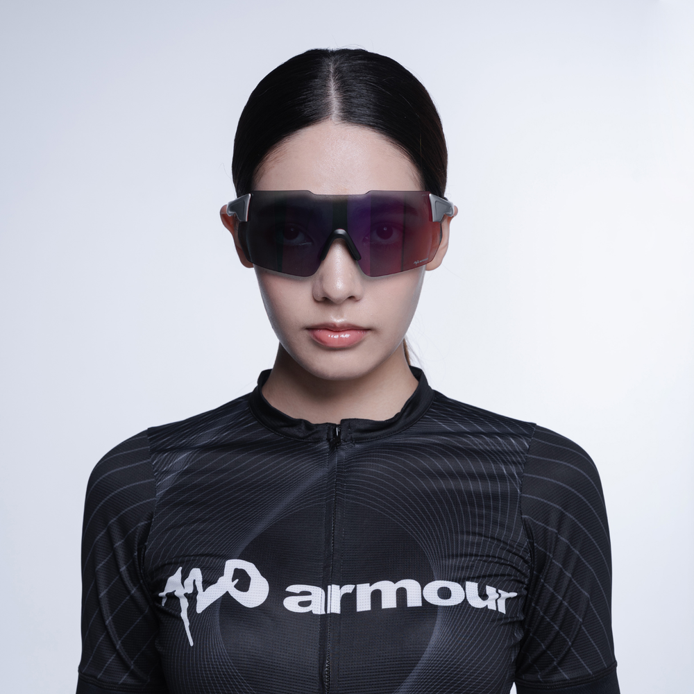 Спортивные очки 720armour Kamikaze C9 / Matte Silver / Red Lens