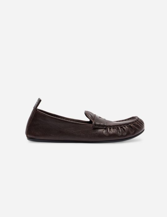 Лоферы Acne Studios Leather Penny Loafers Dark Brown