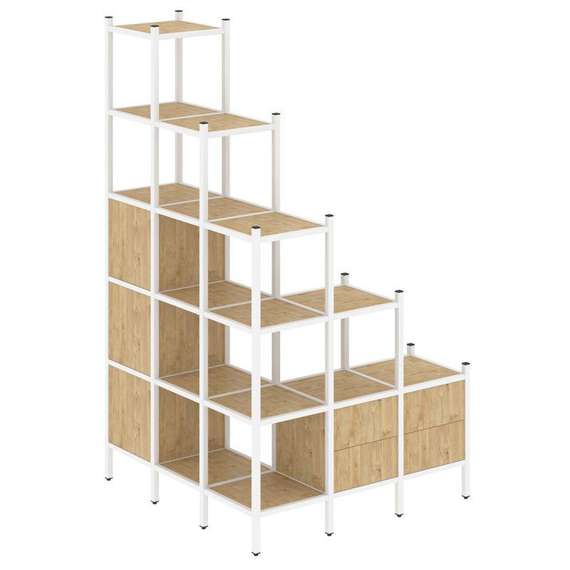 Лофт Угловой внешний стеллаж наборный VR.L-59  1278*1278*2280