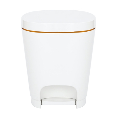 Контейнер для мусора педальный YUTO 8л цвет белый