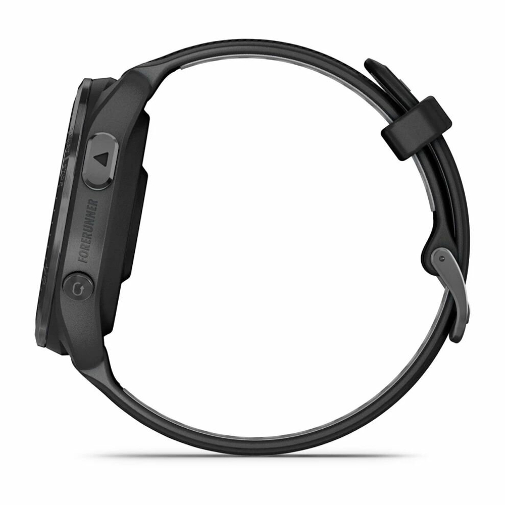 Смарт-часы Garmin Forerunner 965 черные, темно-серый DLC титановый безель, с черным ремешком (010-02809-10)