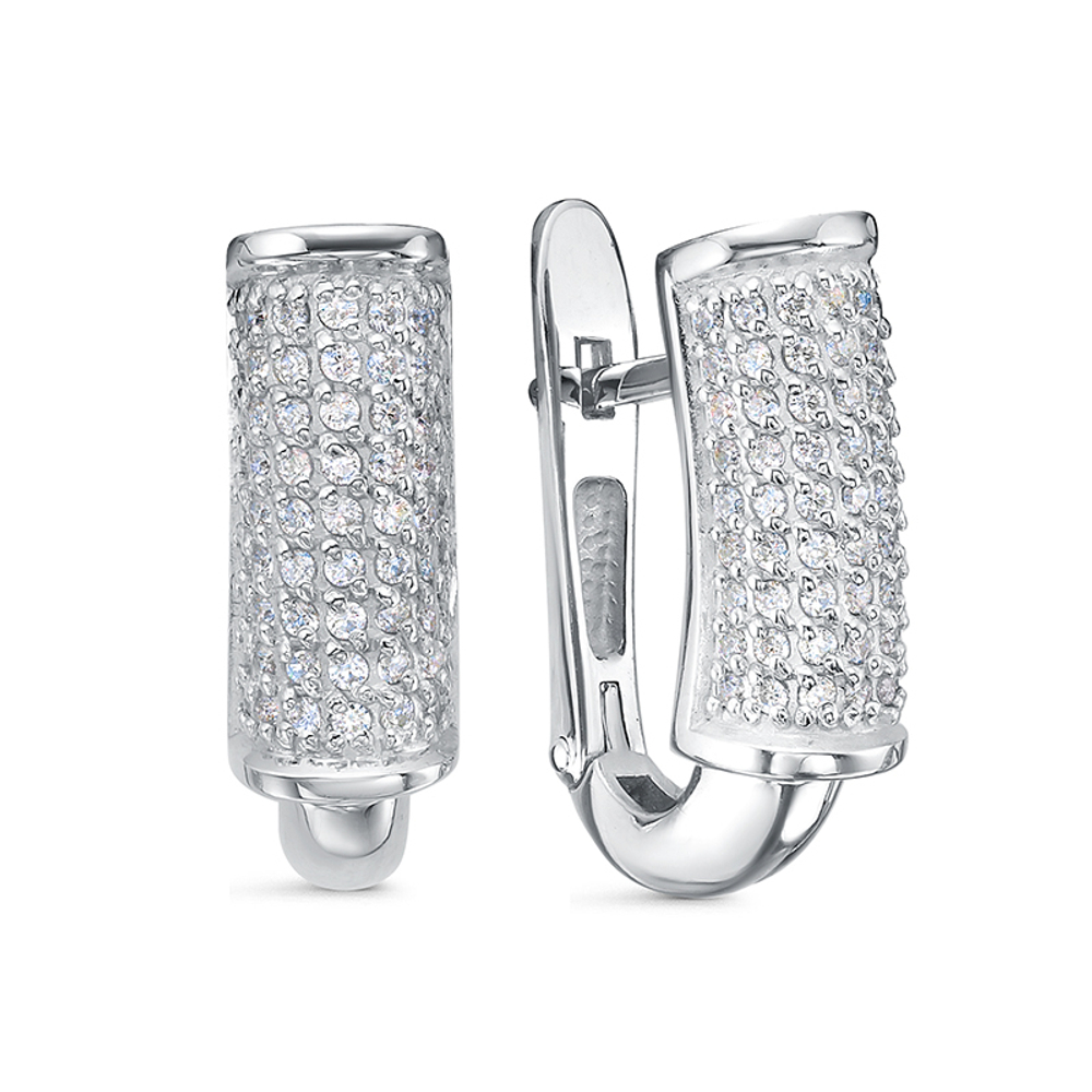 Серьги из серебра 925 пробы с Фианит