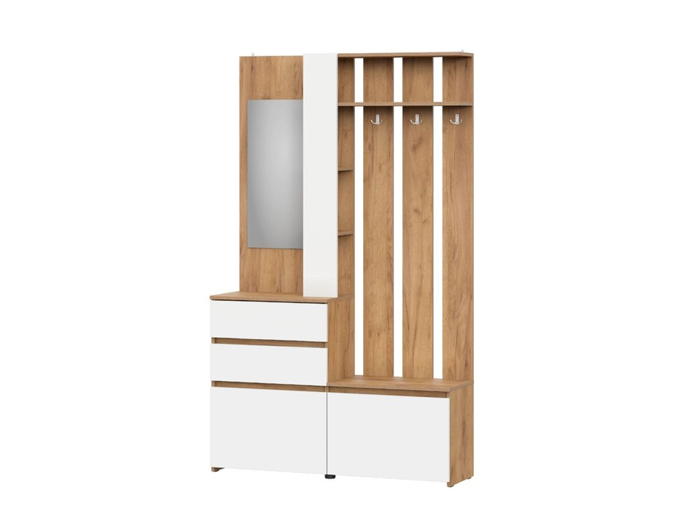 Прихожая Некст 1 Дуб Золотой/Белый