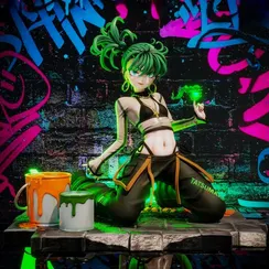 Tatsumaki street paints - One Punch Man