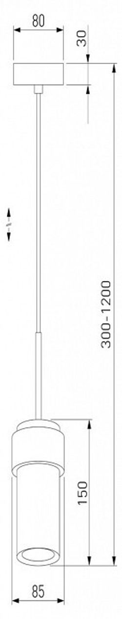 Подвесной светильник Eurosvet Pebble 50264/1 серый